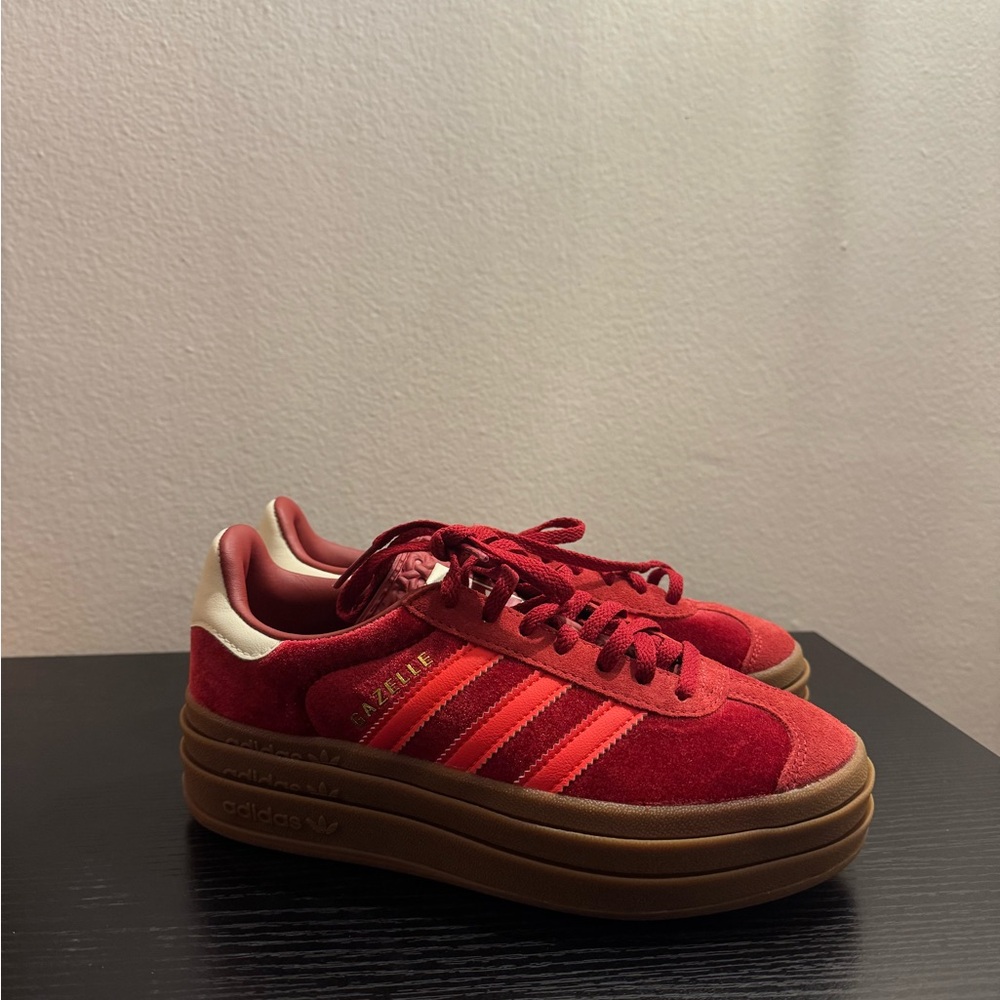 Adidas Women's Red Suede Sneakers